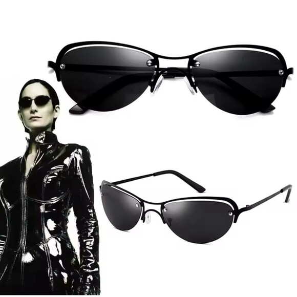 Movie The Matrix Trinity Cosplay Glasses Unisex Eyewear Frameless Eyeglasses - Picture 1 of 7
